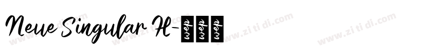 Neue Singular H字体转换